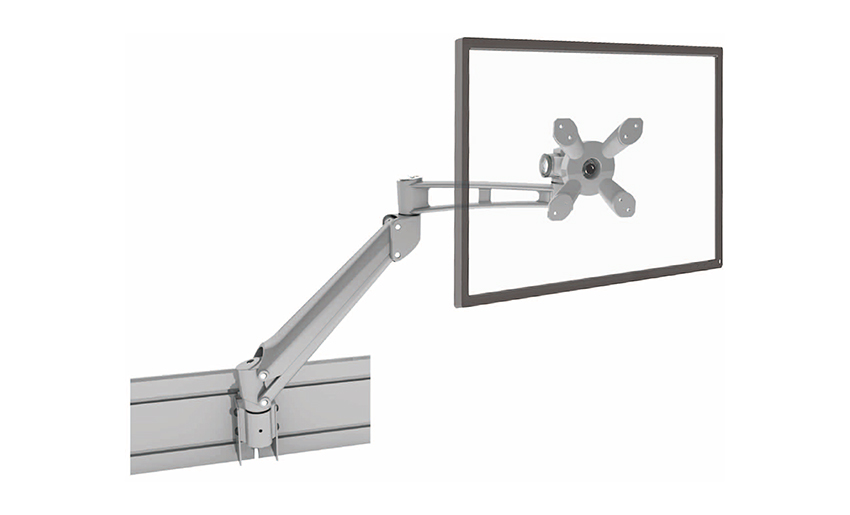 Bras de moniteur LCD unique avec ressort à gaz entièrement